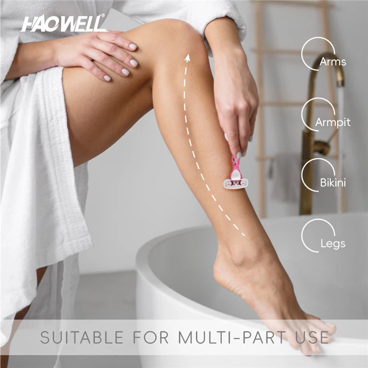 New Arrival 3pcs Lady Female Woman Use Rubber Handle Fast Delivery 3 Triple Blade Razor