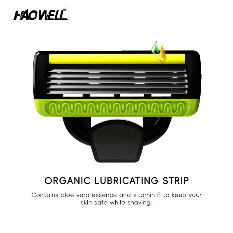 1+5 Man System Razor With 5 Blade，1 Handle 5 Refills